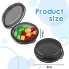5pcs Small Pill Box  Travel Round Pill Case  Portable Medicine Pill Container   