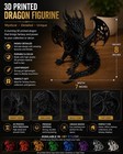 3d Printed Dragon Figurine Fantasy Dragon Statue  W wing Detailed Collectible