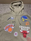 Nba Teams Logo Hoodie Mens Large Drawstring All Over Print Fleece Sweatshirt  