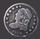 1830  p  Capped Bust Half Dime Very Fine  fm320 