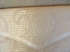 La Regale Vtg White Beaded Purse Clutch Or Shoulder Bag Metal Strap Evening 9x5