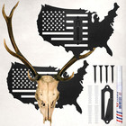2 Set Deer Skull Mount Flag Skull Mount Hanger European Deer Plaque Hanger Ki   