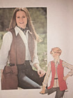Simplicity 8168 Vest Shoulder Bag Sewing Pattern Ladies 10 Vtg 70s Suede Leather