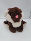 Vintage Dakin Plush Dark Brown   White Sitting Bunny Rabbit Soft Toy Realistic 