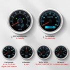 6 Gauge Set 85mm Gps Speedometer 160mph Tacho 52mm Fuel oil temp volt Gauge Us