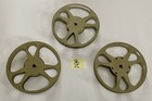 3 -16mm  400   Empty  Metal  Movie  Film  Reels   Goldberg Bros   Gold   Nice  G