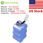 Battery For Bissell 2880 Series 3 0ah Ni-mh Perfect Sweep Turbo Cordless Vacuum