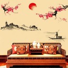 Us Stock Wall Sticker Plum Blossom Club Chinese Painting Decal Mural Living Room