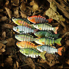 10pcs Jointed Fishing Lures Swimbait Hard Bait 6 Segment Bass Crankbait Kit New