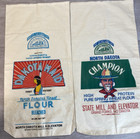 Vtg Dakota Maid Flour Bag Lot Native Indian Girl Two Different Styles 75 Years