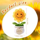 Crochet Sunflower  Encouragement Crochet Smile Sunflower With Positive Wooden   