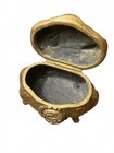 Oval Footed Art Nouveau Metal Jewelry Casket Trinket Box  122