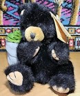 New Russ Berrie Blacky Bear Plush Stuffed Animal Caress Soft Pet Toy 6     1019