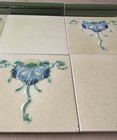 9 England -  Antique Art Nouveau Majolica Tiles C1900