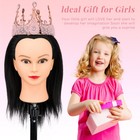 100  Real Human Hair Mannequin Head Training Hairdressing Styling Practice Brown