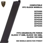 Umarex Glock 18c Gbb Extended Magazine For Airsoft Glock 17 18c 19 19x   100 Bbs