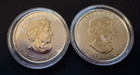 Lot Of 2 Coins  2013  5 Silver Canadian Maple Leaf 25 Anniversary Coin