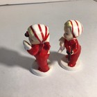 Vintage 1959 Napco Boy   Girl With Candles Christmas Salt   Pepper Shakers Rare