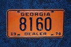 1979 Georgia Dealer License Plate