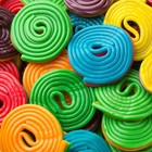 Premium Two Faced Licorice Wheels     Twisted Dual Licorice Rolls  Chewy Candy