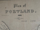 Rare 1858 Portland Me Map 12 25    X 17 5   