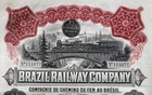 Brazil Railway Company Color-printed Engraved Stock Certificate  C  1910-1912