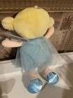 Carters First Baby Doll Plush Turquoise Aqua Blue Dress Shoes Bows Blonde New