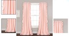 Reyna Ruffle Window Curtain Panels  Blush Pink - Romantic 54  W X 84  L Set Of 2