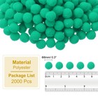 0 3inch Pom Poms For Crafts  2000pcs Small Pompoms Fuzzy Puff Ball  Cyan
