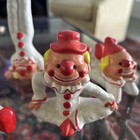 Vintage Circus Clown Figurines Lot Of Four Taiwan Kitschy Kid Big Top