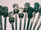 12 Lot Starbucks Swizzle Sticks Coffee Tea Cocktail Bar Drink Stir Mermaid Green