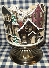 All New Village Scene 3-wick Candle Holder Bath   Body Works Ships Free 