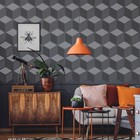 Geom  Reusable Plastic Wall Stenciltemplate 25 6 x37 4  Allover Tumbling Blocks