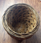 Decorative Basket Tray Bowl Woven Wicker Brown Set Of 3