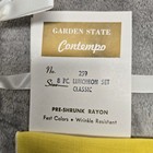 Garden State Contempo 8 Pc Luncheon Set Vintage Yellow Rayon Tablecloth Napkins