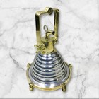 2 Pc Vintage Art Deco Brass   Aluminium Whiska Marine Ship Nautical Light  g45