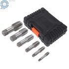 6pc Tapered Pipe Tap Set Npt Carbon Steel 1 8-1  Threading Tool Kit For Plumbers