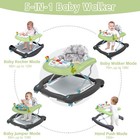 5 In 1 Foldable Baby Walker Activity Center Adjustable Height Green 6-18 Bouncer