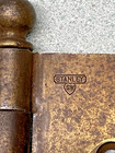 Vintage Stanley Sweetheart Brass Plated Cannon Ball Tip Hinge 5  Heavy Duty Door