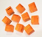 10 Pcs 1    X 1  X 1  Square Clear Amber Acrylic Plexiglass Rod Cubes Pegs 1 Inch