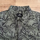 O neill Shoreside Short Sleeve Button Up Shirt Mens Size S Tropical Green