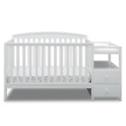 Baby Crib And Changer 4-in-1 Adjustable White brown grey