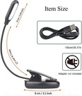 Book Light With 5 Led  Portable Reading Lamp With 3 Changeable Color  Desk Be