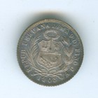 Peru 1903 1 2 Dinero In Uncirculated Condition