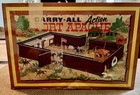 Vintage Marx 1968 Fort Apache Tin Carry-all Playset With Figures No  4685