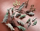 Marx Dinosaur Duos--10 Dinosaurs And 2 Cavemen Groups In Contrasting Colors