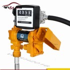 Gasoline Fuel Transfer Pump W  Flow Meter 12v Dc 20gpm For Gas Diesel Kerosene