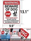 Beware Of Dog Sign 2pcs - Beware Of Dogs Signs For Fence  Do Not Enter Signs