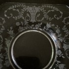 Vintage Cambridge  3400 Handled Plate Etched With Portia Wedding  Fine Glass