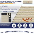 Customize 5ft Privacy Screen Fence Beige Commercial Windscreen Shade Cover1-160